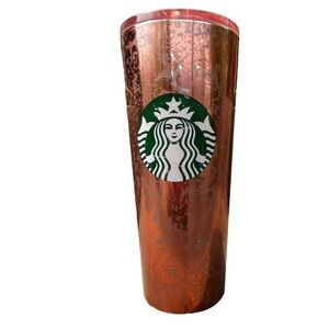 Starbucks Holiday 2019 Rose Gold Crackled Stainless Steel Cold Cup